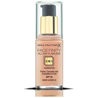Max Factor Facefinity All Day Flawless 3 In 1 Foundation 45 Warm Almond 30ml